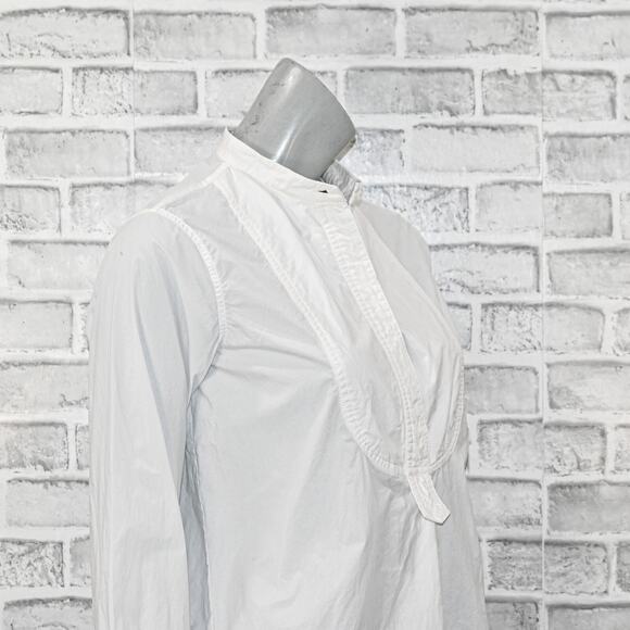 APIECE APART Women's Samara Shirt Dress in White high-Low Hemline Size 2 - Picture 9 of 10